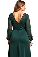Load image into Gallery viewer, Pine A Line Long Sleeves Backless Mother of the Bride Dress with Lace