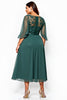 Load image into Gallery viewer, Dark Green A Line Chiffon Maxi Mother of the Bride Dress with Sequins
