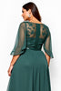 Load image into Gallery viewer, Dark Green A Line Chiffon Maxi Mother of the Bride Dress with Sequins