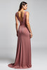 Load image into Gallery viewer, Desert Rose V-Neck Ruched Long Mother of the Bride Dress