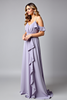 Load image into Gallery viewer, Lilac V-Neck Backless Ruched Long Formal Dress