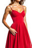Load image into Gallery viewer, Spaghetti Straps Red Chiffon High-Low Formal Dress