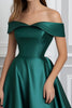 Load image into Gallery viewer, Dark Green Ball Gown Satin Long Formal Dress