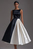 Load image into Gallery viewer, White Sleeveless A Line Long Black Tie Dress