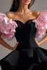 Load image into Gallery viewer, Sweetheart A Line Pink Short Little Black Dress with Ruffles