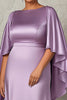 Load image into Gallery viewer, Lilac Sheath Satin Long Plus Size Mother of the Bride Dress