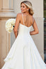 Load image into Gallery viewer, Ivory Chiffon Spaghetti Straps Floor Length Boho Wedding Dress with Ruffles