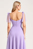 Load image into Gallery viewer, Lilac A Line Spaghetti Straps Maxi Bridesmaid Dress with Ruffles