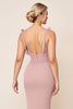 Load image into Gallery viewer, Dusty Rose Chiffon Mermaid Maxi Bridesmaid Dress with Slit
