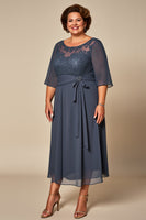 Load image into Gallery viewer, Twilight Appliqued Chiffon Long Mother of the Bride Dress