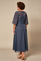 Load image into Gallery viewer, Twilight Appliqued Chiffon Long Mother of the Bride Dress
