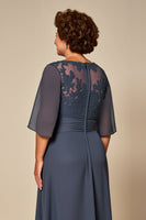 Load image into Gallery viewer, Twilight Appliqued Chiffon Long Mother of the Bride Dress