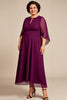 Load image into Gallery viewer, Purple A Line Keyhole Chiffon Mother of the Bride Dress