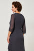 Load image into Gallery viewer, Steel Grey Chiffon Tiered Maxi Mother of the Bride Dress