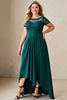 Load image into Gallery viewer, Pine Appliqued Asymmetrical Plus Size Mother of the Bride Dress