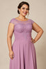 Load image into Gallery viewer, Dusty Rose Plus Size A Line Mother of the Bride Dress with Appliques