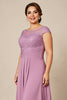 Load image into Gallery viewer, Dusty Rose Plus Size A Line Mother of the Bride Dress with Appliques