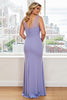 Load image into Gallery viewer, Lavender Sheath Ruched Plus Size Mother of the Bride Dress with Ruffles