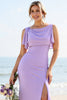 Load image into Gallery viewer, Lilac Mermaid Maxi Bridesmaid Dress with Ruffles