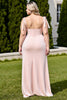 Load image into Gallery viewer, Candy Pink Sheath Spaghetti Straps Maxi Bridesmaid Dress with Slit
