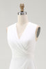 Load image into Gallery viewer, White Chiffon V-Neck Sheath Long Reception Dress