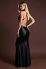 Load image into Gallery viewer, Black Sheath Satin Sweetheart Long Formal Dress with Slit