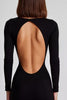 Load image into Gallery viewer, Black Sheath Boat Neck Long Formal Dress with Long Sleeves