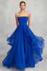 Load image into Gallery viewer, Royal Blue Pleated Asymmetrical A Line Chiffon Long Formal Dress