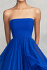 Load image into Gallery viewer, Royal Blue Pleated Asymmetrical A Line Chiffon Long Formal Dress