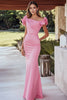Load image into Gallery viewer, Pink Satin Sheath One Shoulder Long Formal Dress