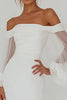 Load image into Gallery viewer, White Bodycon Backless Graduation Dress with Ruffles