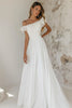 Load image into Gallery viewer, Elegant White Tulle A Line Engagement Dress with Ruffles
