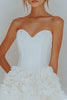 Load image into Gallery viewer, White A Line Strapless Graduation Dress with Ruffles