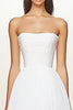 Load image into Gallery viewer, White Pleated Chiffon A Line High Low Graduation Dress with Ruffles