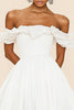Load image into Gallery viewer, White A Line Chiffon Pleated Graduation Dress with Ruffles