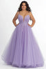 Load image into Gallery viewer, Lilac A Line Appliqued Spaghetti Straps Long Prom Dress