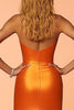 Load image into Gallery viewer, Orange Satin Sweetheart Long Mermaid Prom Dress with Slit