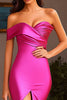 Load image into Gallery viewer, Fuchsia One Shoulder Ruched Long Mermaid Prom Dress with Slit
