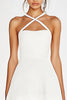 Load image into Gallery viewer, White Chiffon Short A Line Graduation Dress with Ruffles