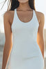 Load image into Gallery viewer, Simple White Satin Scoop Short Graduation Dress
