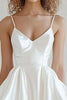 Load image into Gallery viewer, Ivory Satin Spaghetti Straps Short Graduation Dress with Ruffles