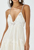Load image into Gallery viewer, White V Neck Boho Maxi Dress with Ruffles