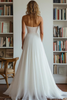 Load image into Gallery viewer, White V Neck High-Low A Line Engagement Dress with Beading