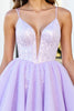 Load image into Gallery viewer, Sparkly Lilac Tulle A Line Short Corset Prom Dress