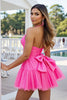 Load image into Gallery viewer, Fuchsia Tulle A Line Halter Short Prom Dress