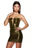 Load image into Gallery viewer, Sparkly Dark Golden Corset Satin Bodycon Short Prom Dress