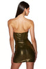 Load image into Gallery viewer, Sparkly Dark Golden Corset Satin Bodycon Short Prom Dress