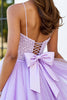 Load image into Gallery viewer, Sparkly Lilac Corset A Line Short Tulle Prom Dress