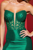 Load image into Gallery viewer, Sparkly Dark Green Corset Bodycon Short Satin Prom Dress