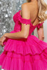 Load image into Gallery viewer, Corset Pink Tulle A Line Short Prom Dress with Appliques
